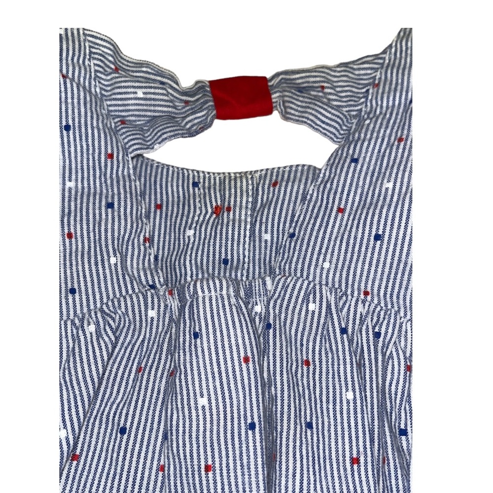 Cat & Jack • RED|WHITE|BLUE Striped & Polka Dot  Design Onesie - Picture 8 of 11